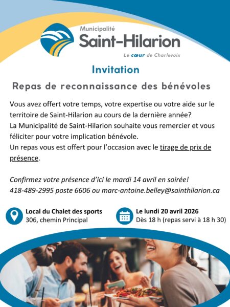 repas de reconnaissance des bénévoles à Saint-Hilarion 