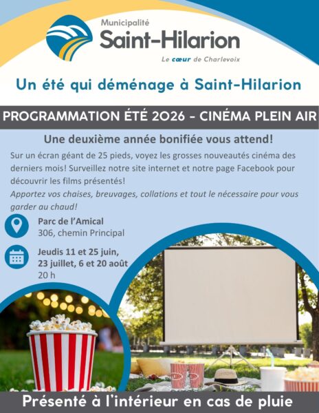 cinéma en plein air à Saint-Hilarion été 2026
