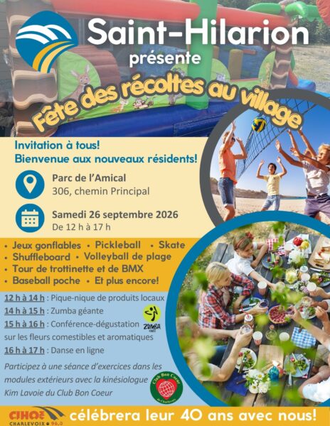 Fête des récoltes au village à Saint-Hilarion le samedi 26 septembre de 12 h à 17 h